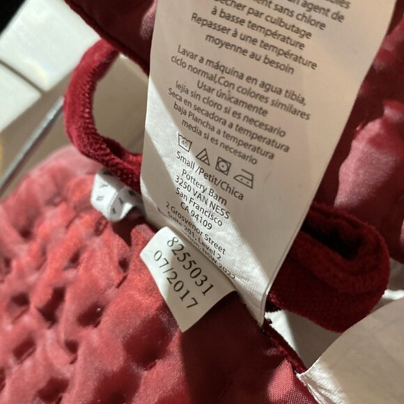 Pottery Barn Tree Skirt Christmas Velvet Quilted Monogrammed Thebuchenaus 45” - Picture 8 of 9